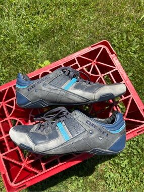 Diesel Men's Robin 2 Leather Suede Sneakers - Blue Mens 9